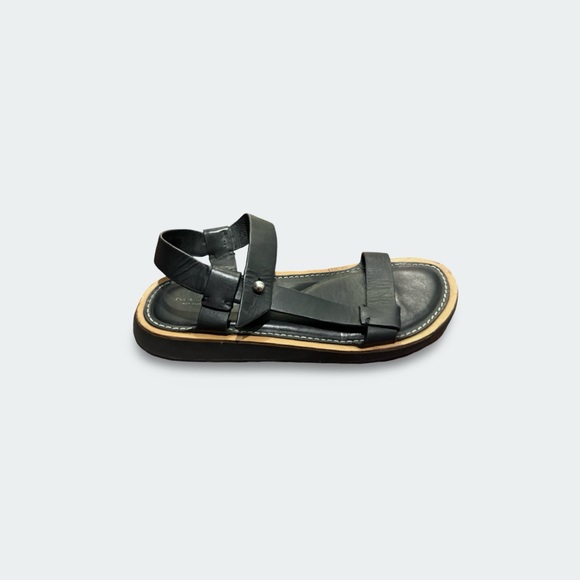 RAG & BONE Parker Leather Sandal in Black - Picture 2 of 2
